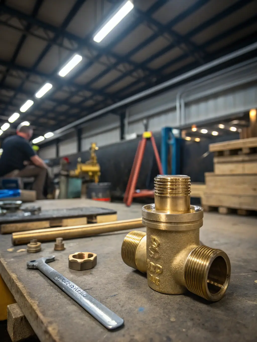 A pressure test being conducted on a steel fitting, with gauges clearly visible, demonstrating its ability to handle high-pressure water flow in demanding applications.