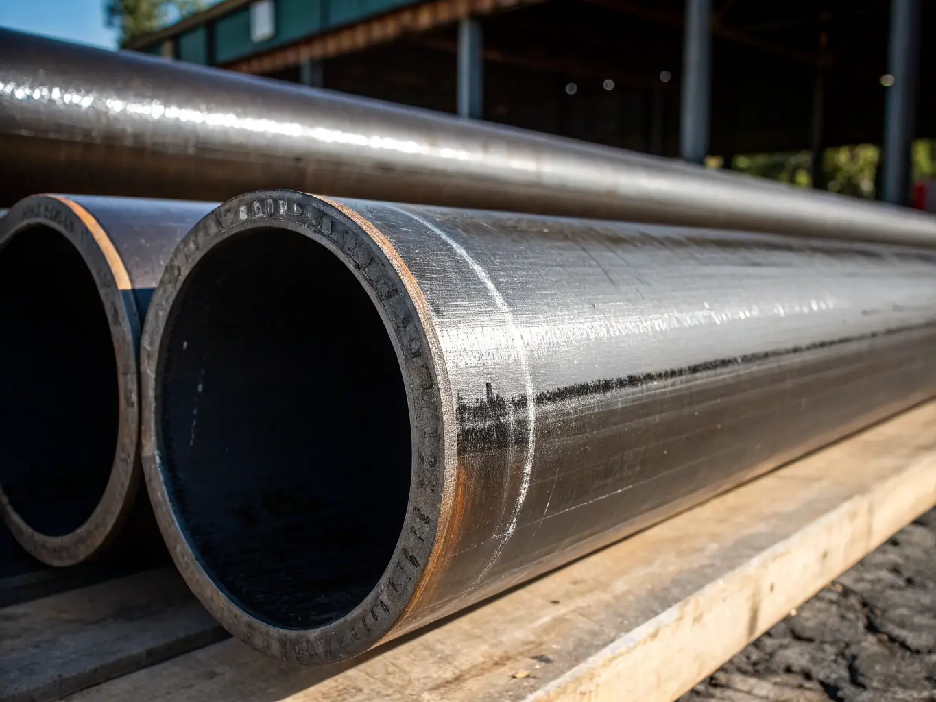 A photograph of a series of steel fittings used in a gas pipeline, emphasizing their high pressure resistance and secure sealing capabilities.